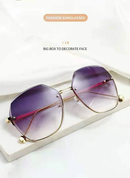 Rectangle Rimless Sunglasses