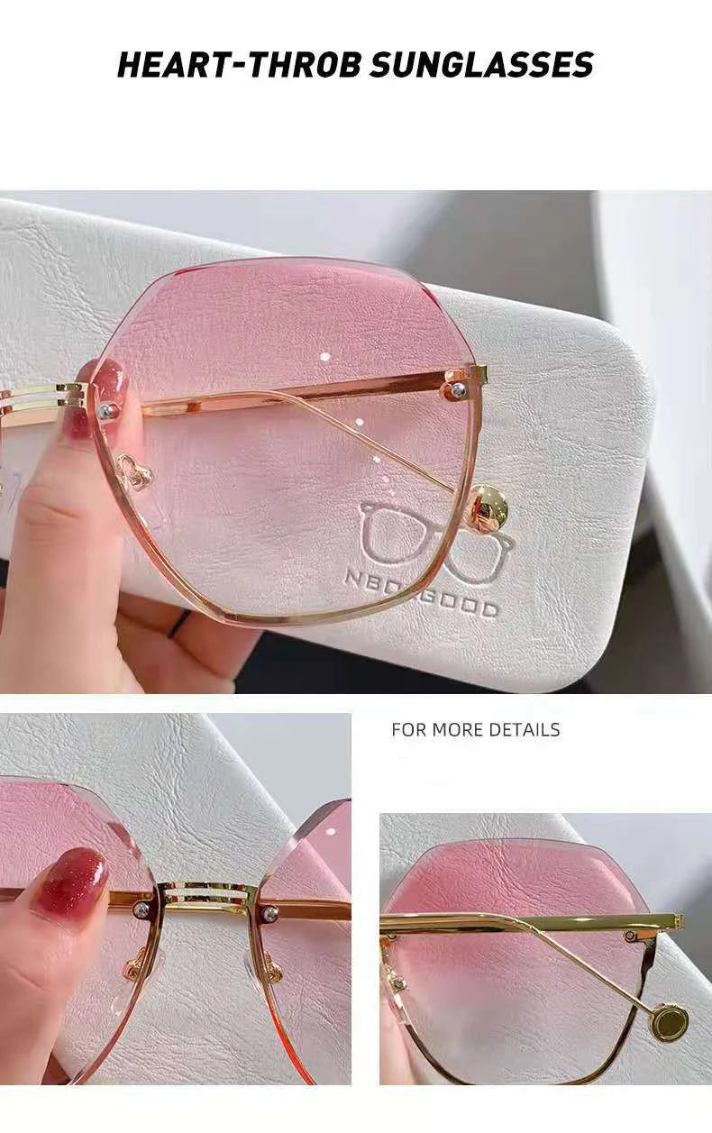 Rectangle Rimless Sunglasses