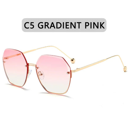 Rectangle Rimless Sunglasses