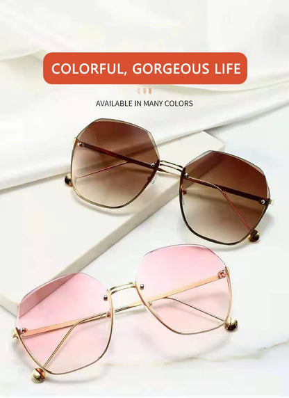 Rectangle Rimless Sunglasses