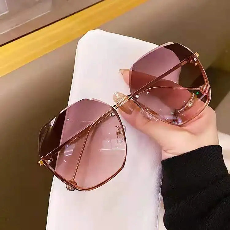 Rectangle Rimless Sunglasses