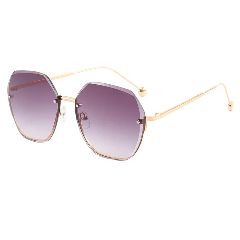 Rectangle Rimless Sunglasses