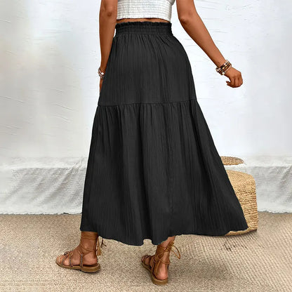 High Waist Leg Split Maxi Skirt