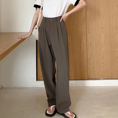 High Waist Women's Suit Trousers