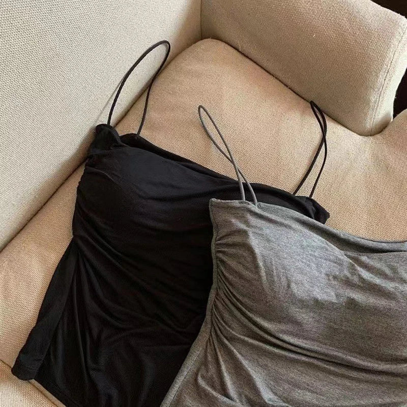 Halter Tank Top with Built-In Bra