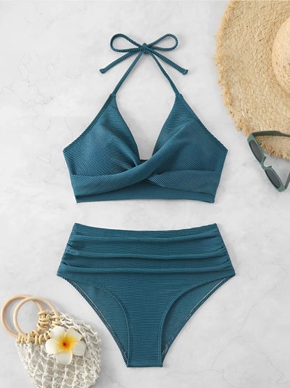 High Waist Halter Neck Bikini