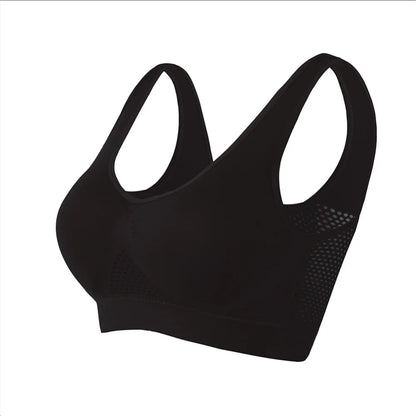 Plus Size Seamless Mesh Sports Bras