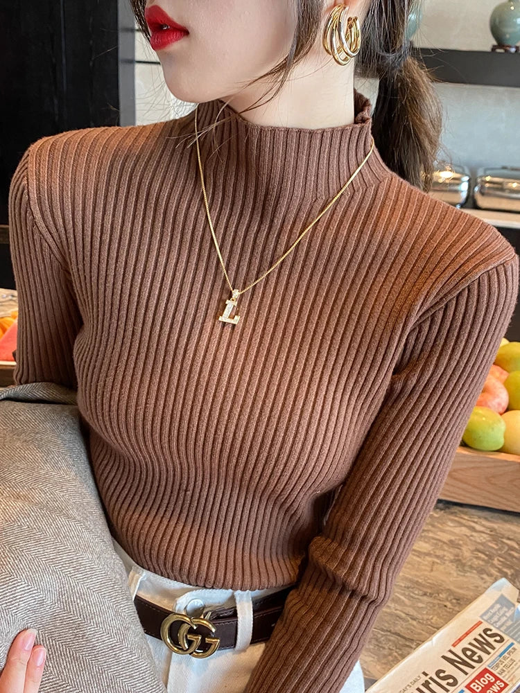 Ribbed Long Sleeve Turtleneck