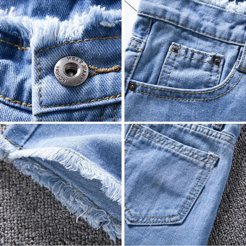 Denim High Waist Jean Shorts