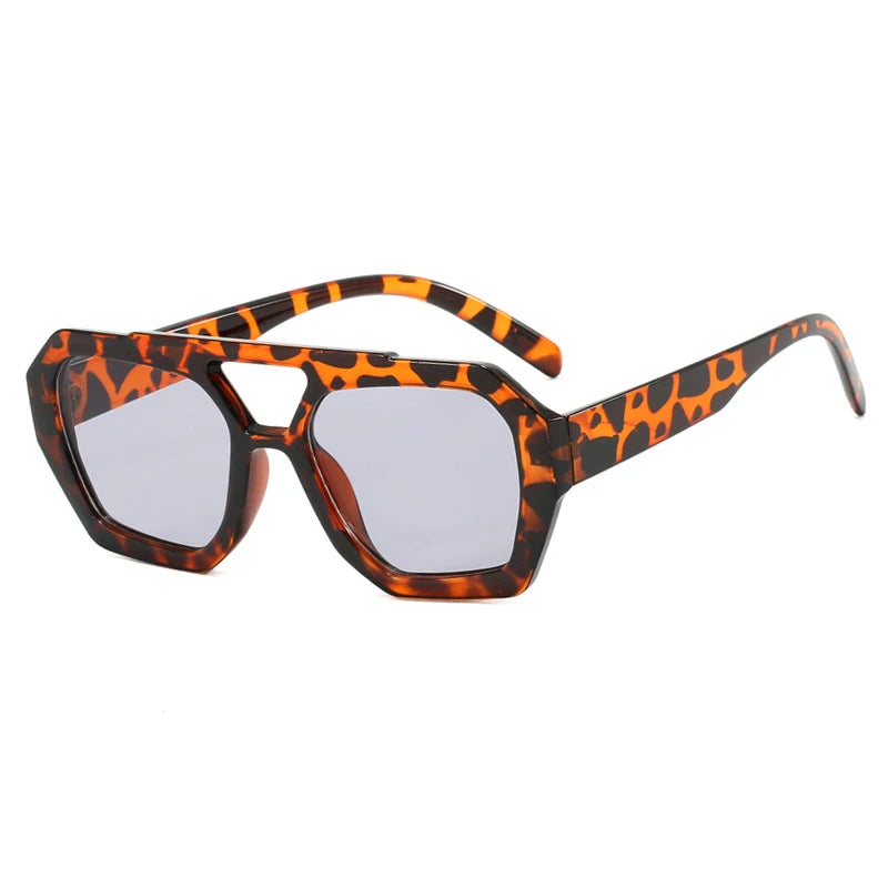 Square Double Bridge Sunglasses