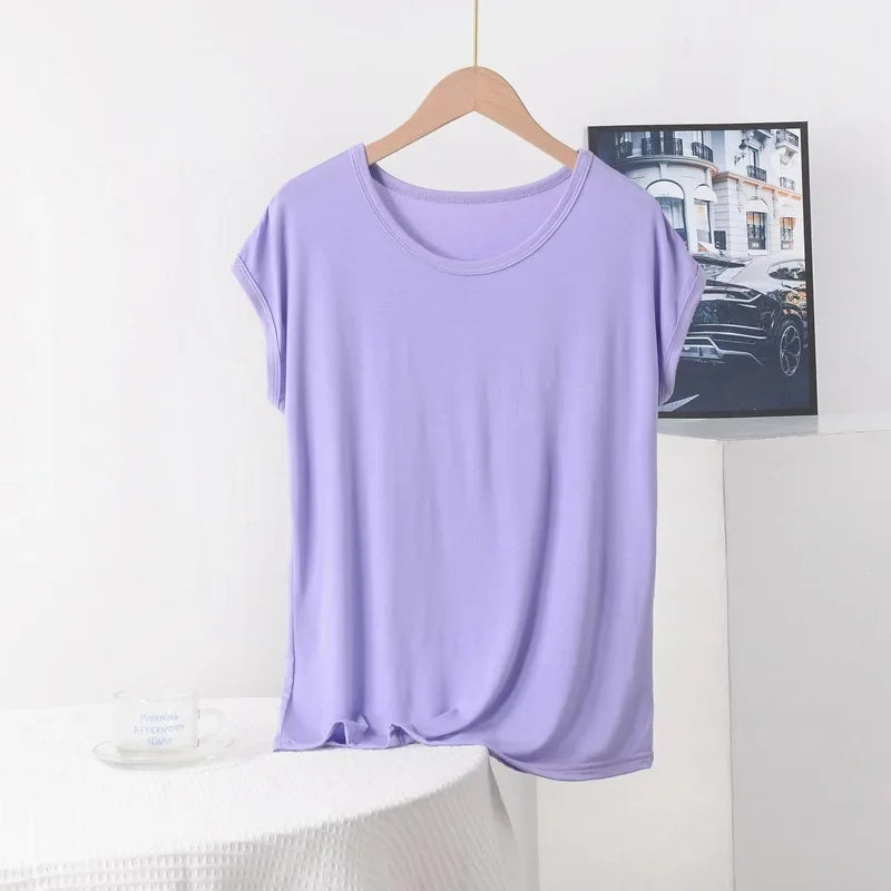 Plus Size Solid Basic Top