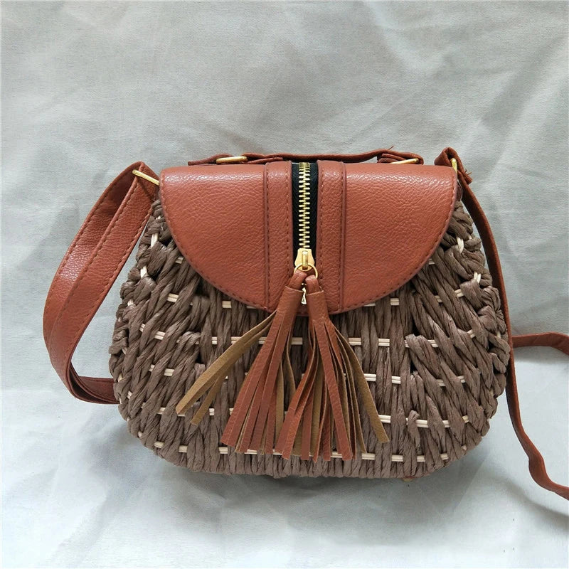 Small Straw Cross Body Bag