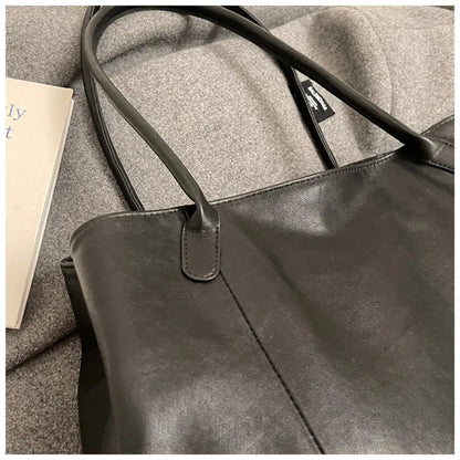 Large Zipper PU Leather Bag