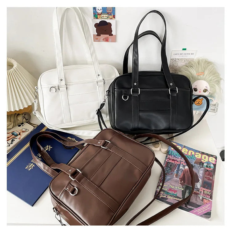 PU Leather Japanese Style Shoulder Crossbody Bag