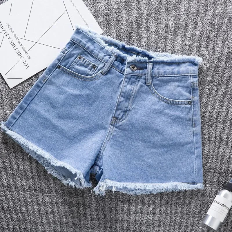 Denim High Waist Jean Shorts