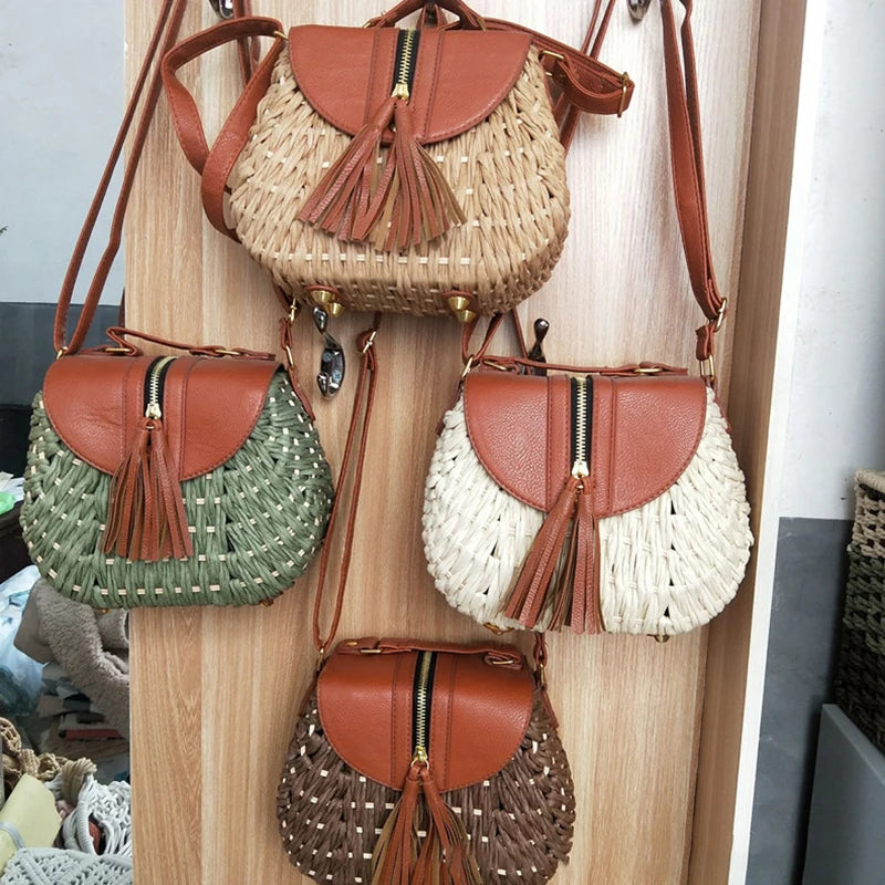 Small Straw Cross Body Bag