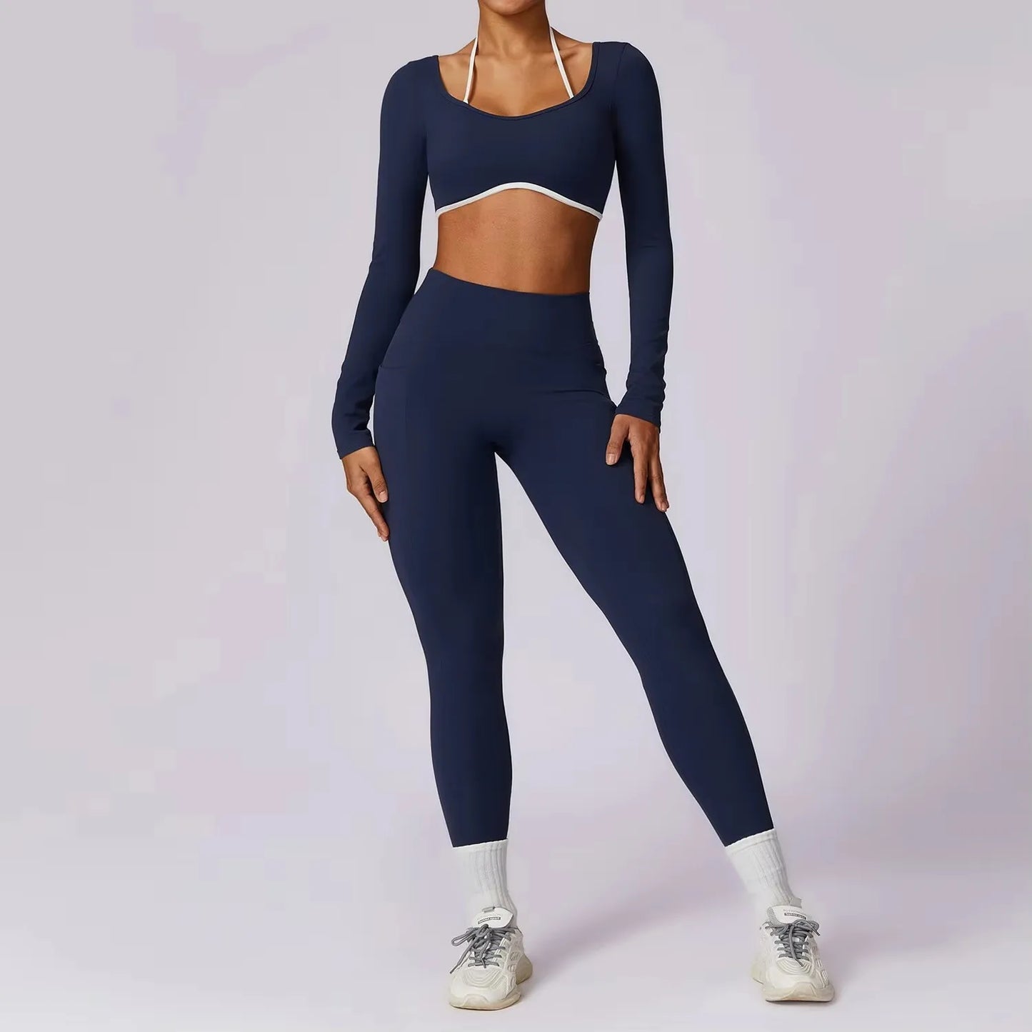 Co-Ord Long Sleeve/Sports Bra Gym Set