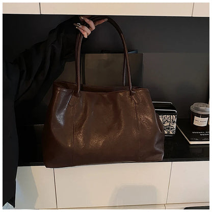 Large Zipper PU Leather Bag