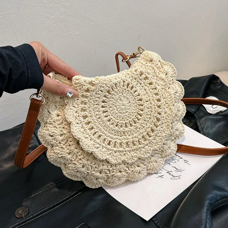 Handmade Hollow Woven Crossbody Bag