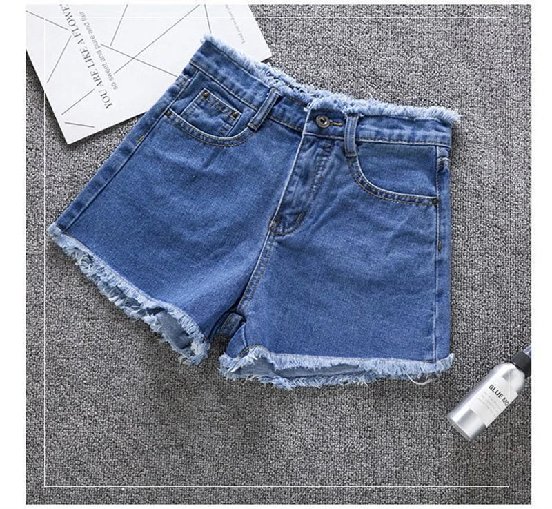 Denim High Waist Jean Shorts