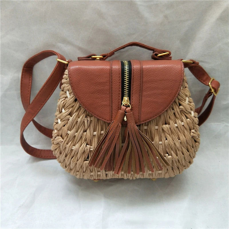 Small Straw Cross Body Bag