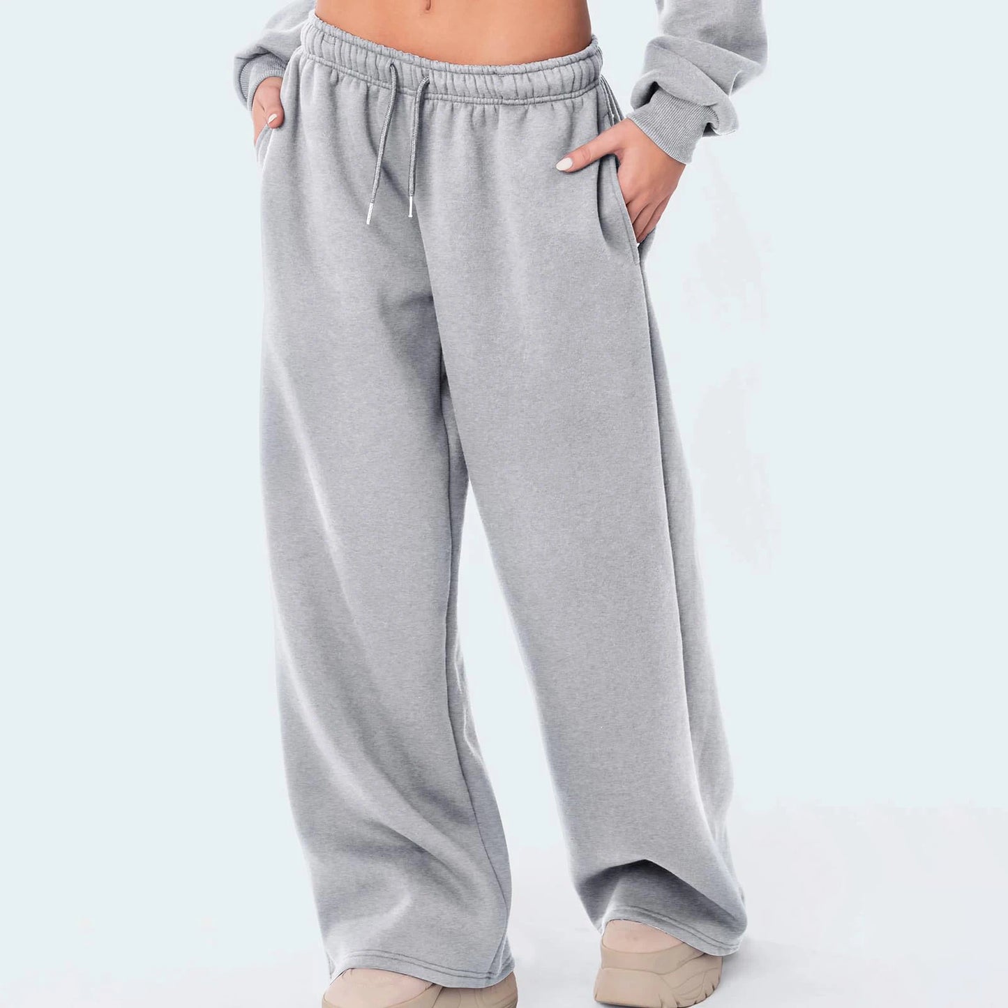 Casual High Waist Wide Leg Joggers