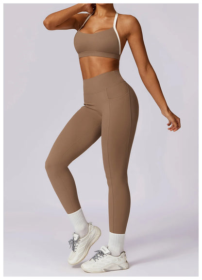 Co-Ord Long Sleeve/Sports Bra Gym Set