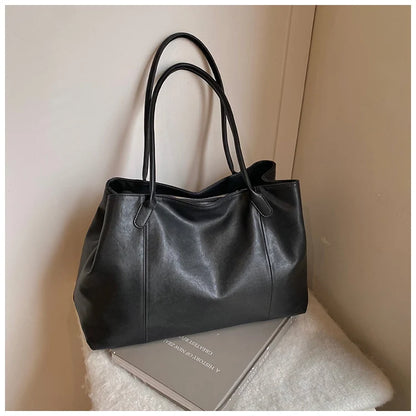 Large Zipper PU Leather Bag