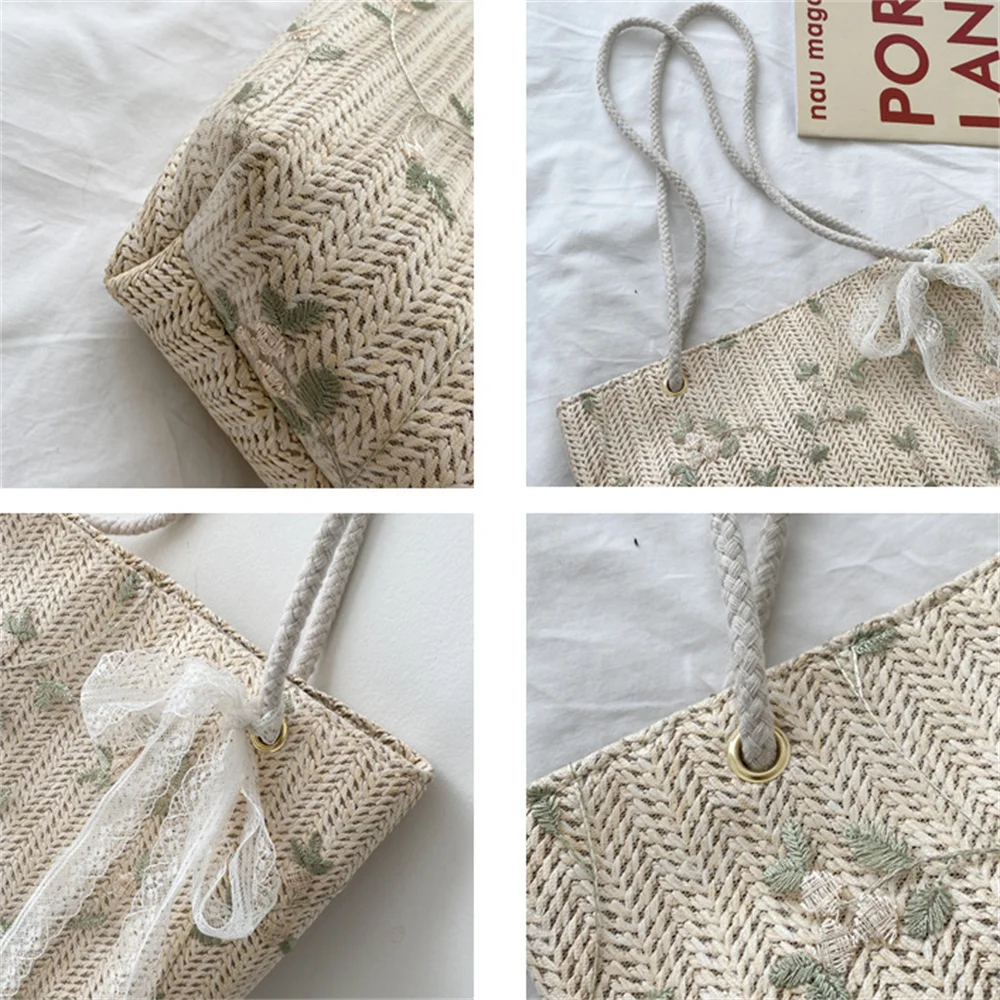 Woven Embroidery Shoulder Bag