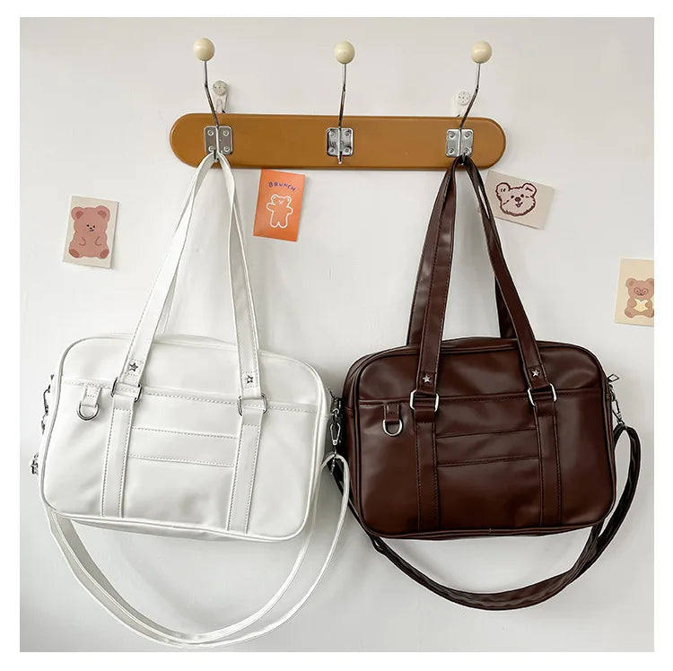 PU Leather Japanese Style Shoulder Crossbody Bag