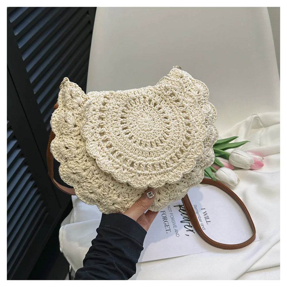 Handmade Hollow Woven Crossbody Bag