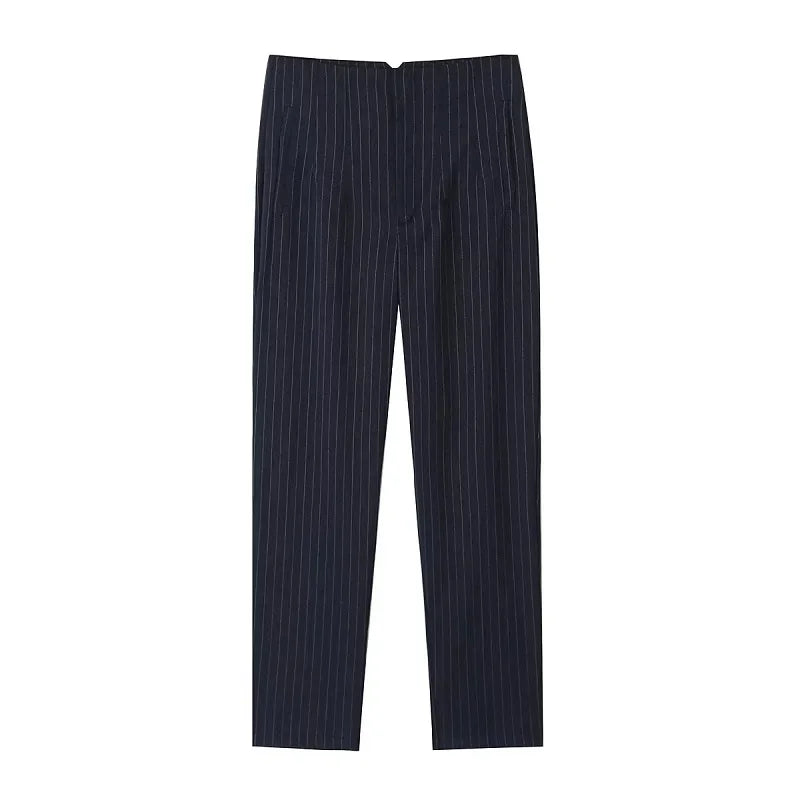 Office Style Straight Leg High Waist Trousers