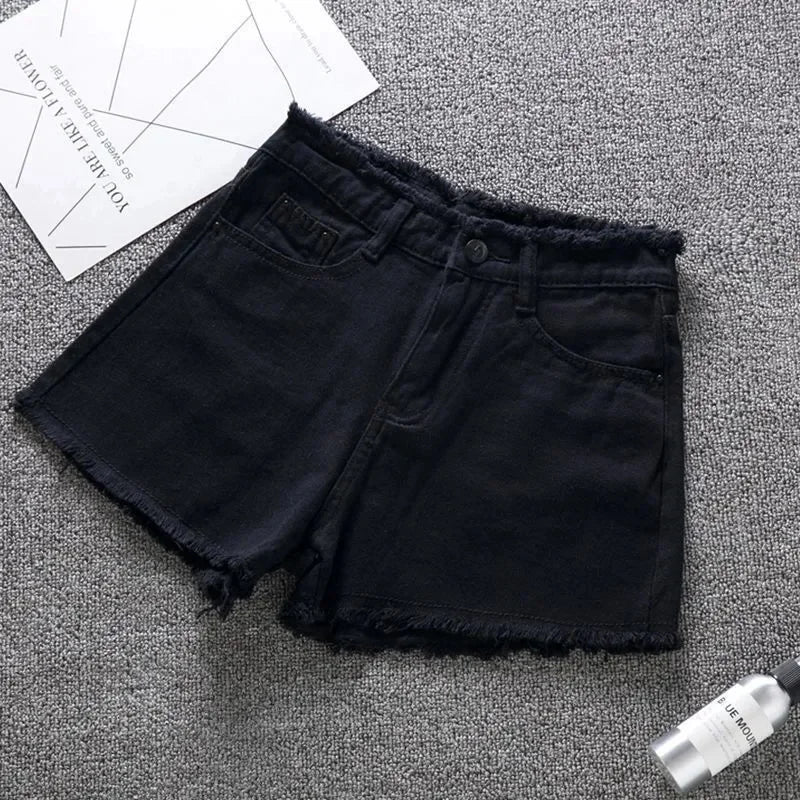 Denim High Waist Jean Shorts