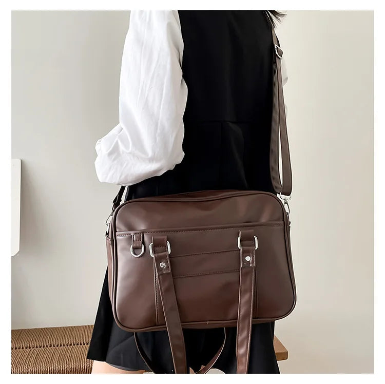 PU Leather Japanese Style Shoulder Crossbody Bag