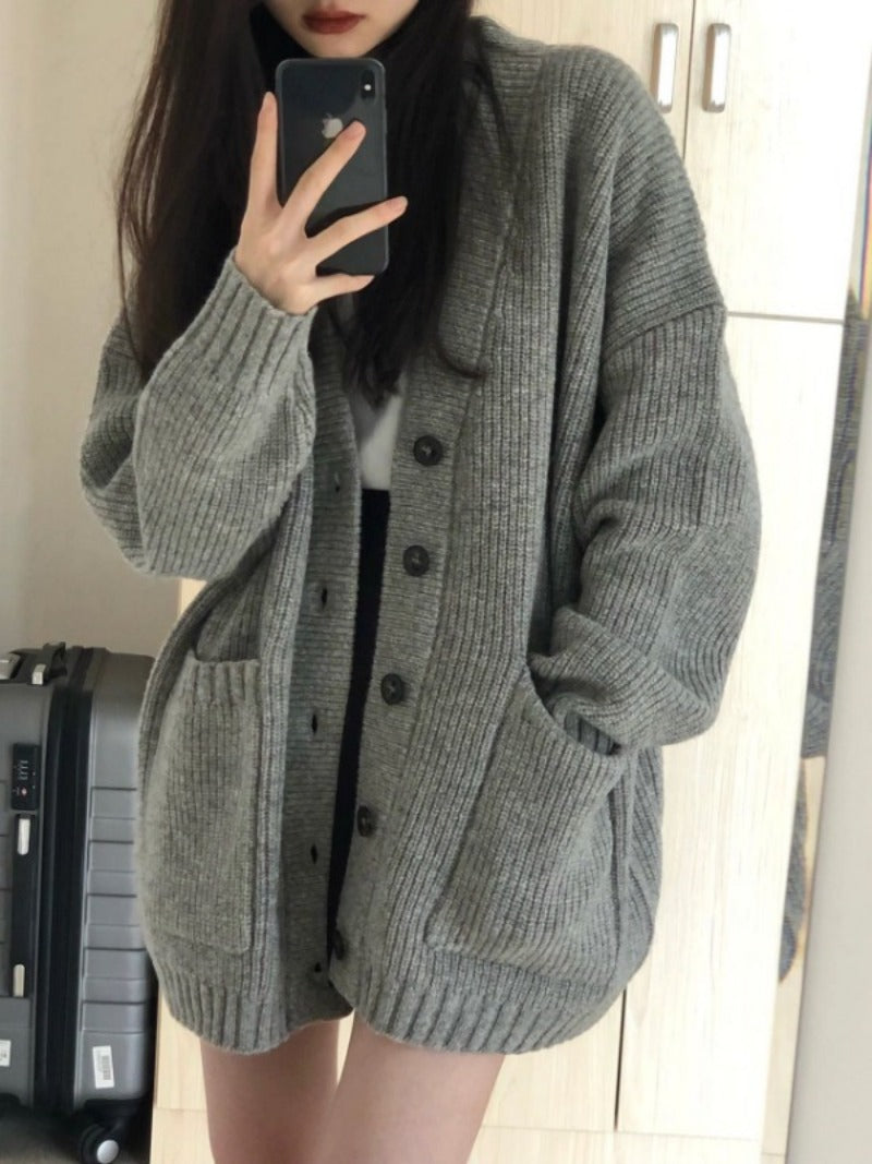 Knitted Long Sleeve Cardigan