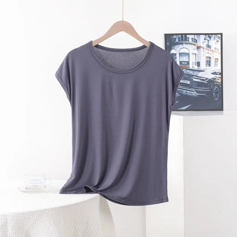 Plus Size Solid Basic Top