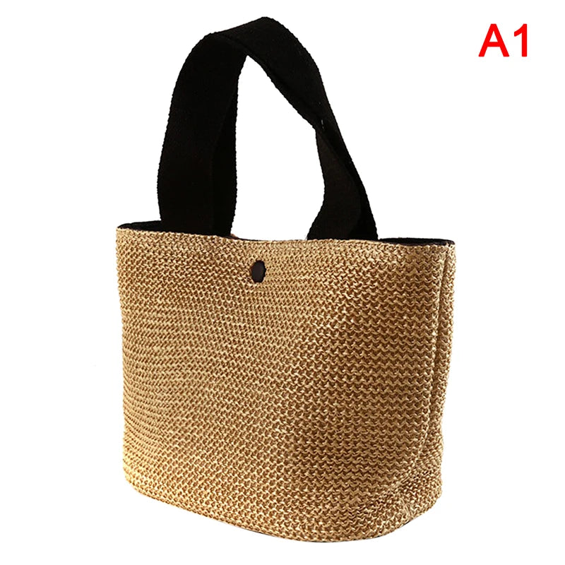 Straw Woven Beach Handbag