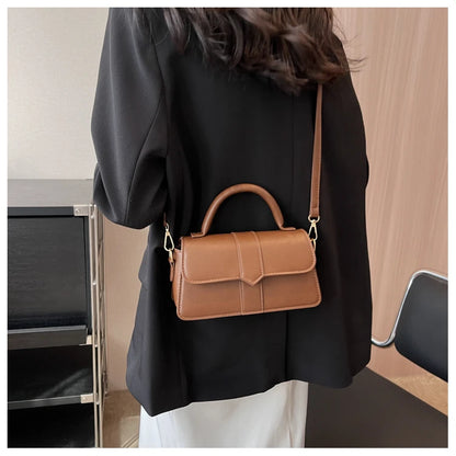 Pu Leather Square Satchel Crossbody Bag