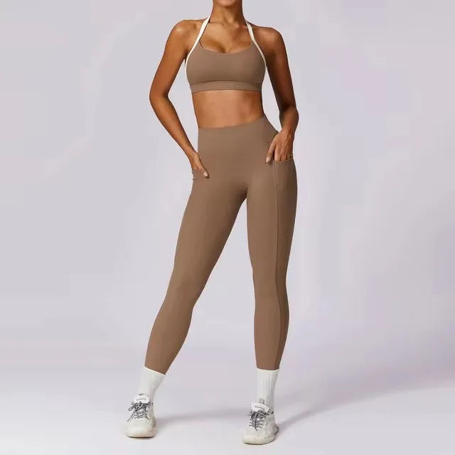 Co-Ord Long Sleeve/Sports Bra Gym Set