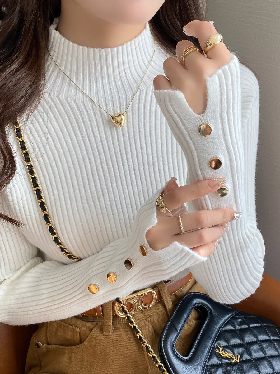 Long Sleeve Turtleneck Soft Knit Jumper