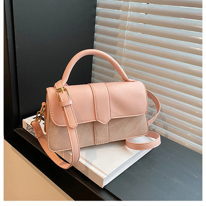 Pu Leather Square Satchel Crossbody Bag