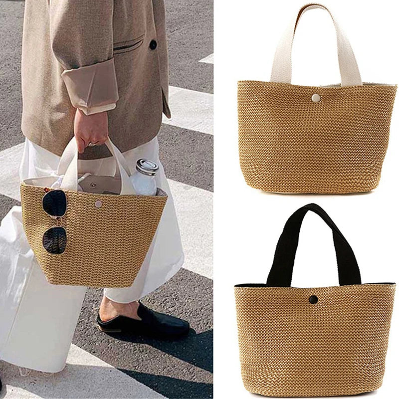 Straw Woven Beach Handbag