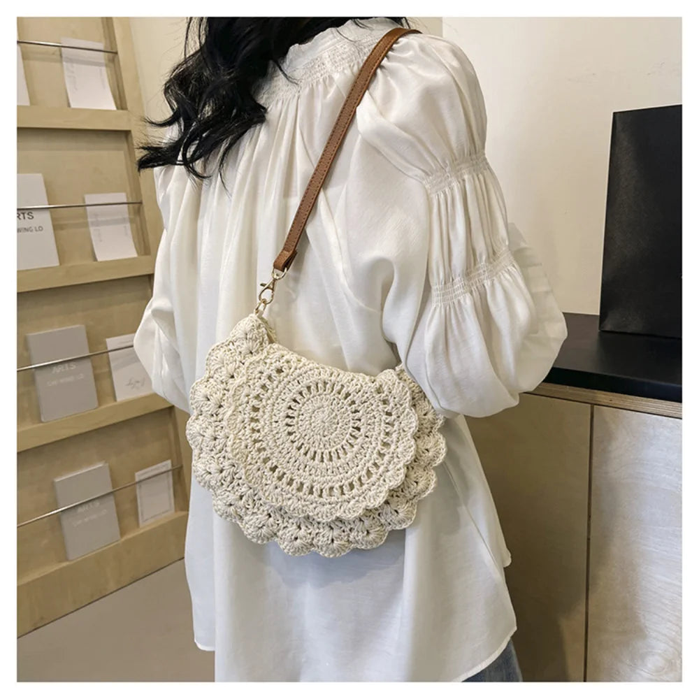 Handmade Hollow Woven Crossbody Bag