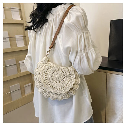 Handmade Hollow Woven Crossbody Bag