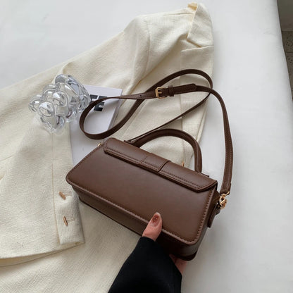 Pu Leather Square Satchel Crossbody Bag