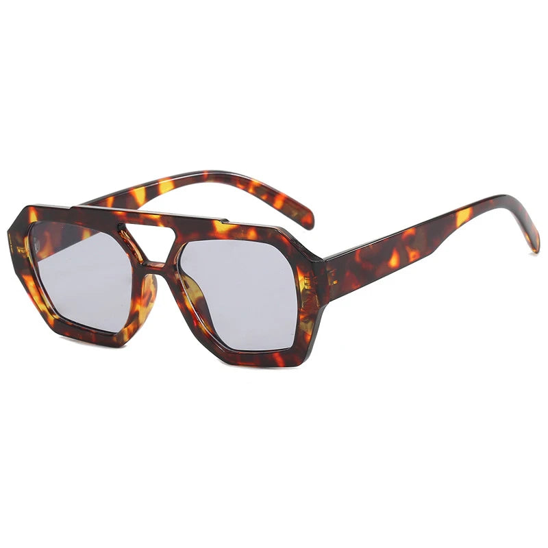 Square Double Bridge Sunglasses