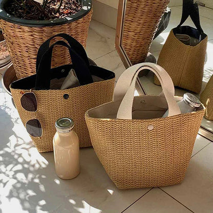 Straw Woven Beach Handbag