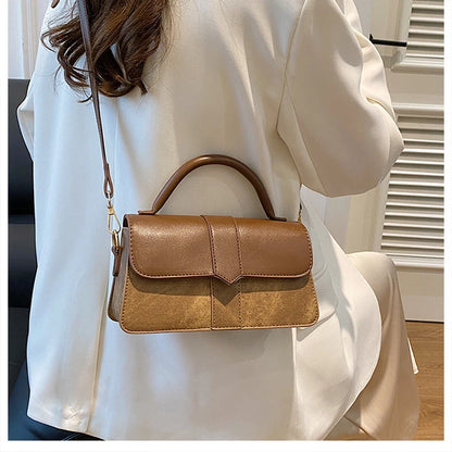 Pu Leather Square Satchel Crossbody Bag