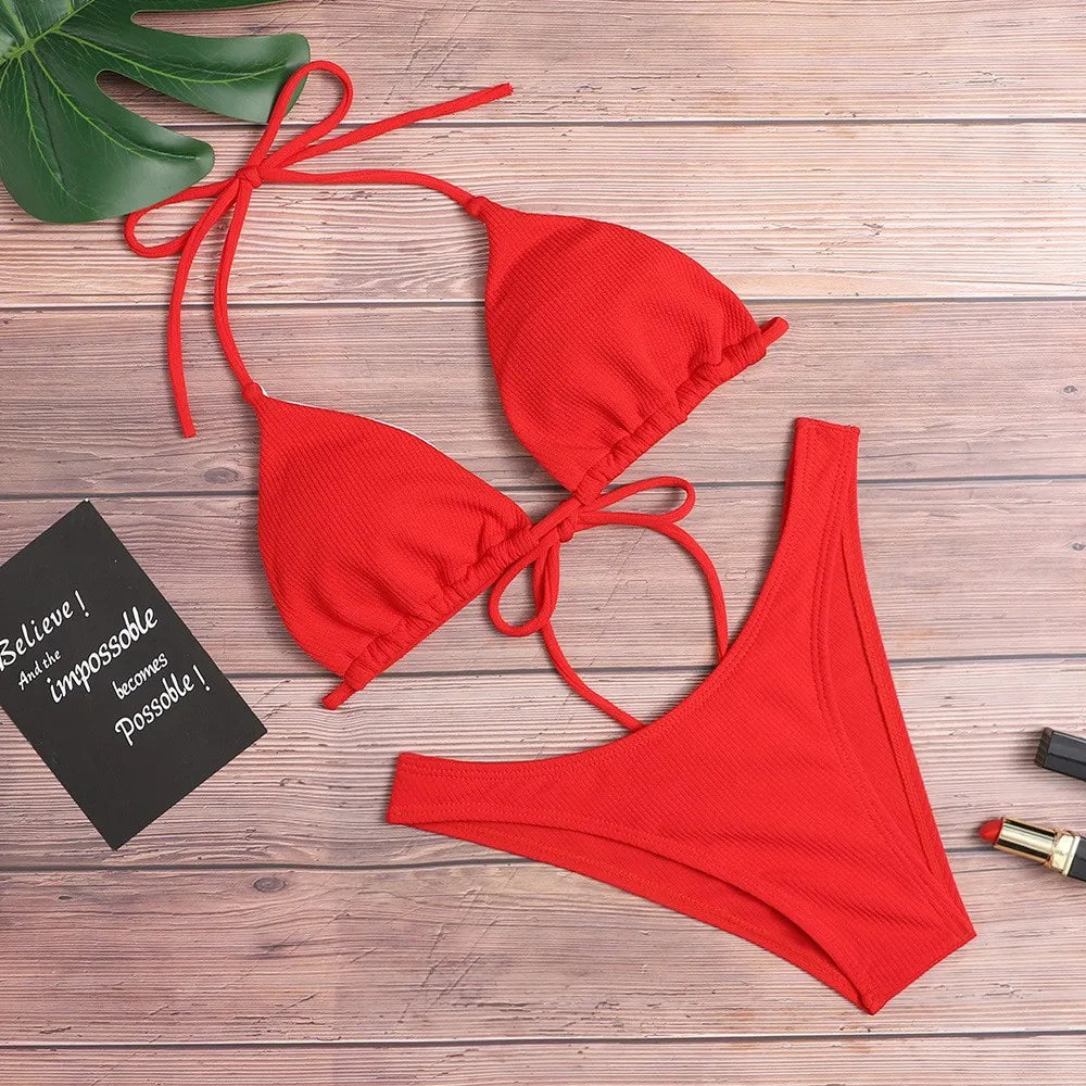 Solid Bikini Set