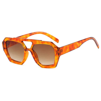 Square Double Bridge Sunglasses